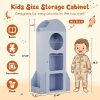 product-fancy-b51a00a1-c922-4d34-a456-cae342d943e2 3-Tier Kids Bookshelf And Storage, Rocket Space Theme Cabinet with Side Shelves, Open Kids Bookcase, Display Organizer for Playroom, Kindergarten, School