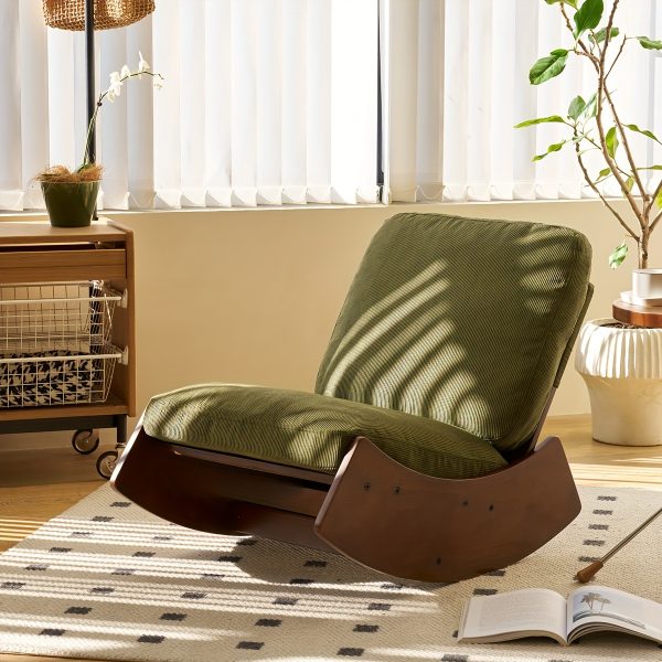 product-fancy-b619ee70-b0b3-4829-8819-b189cab8671b Comfortable Glider Rocking Chair, Upholstery Glider Chair, Accent Chair with Solid Wood Frame, Perfect for Multiple Settings Accent Reading Chair for Bedroom,Living Room