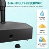 [Heavy-Duty Umbrella Base] 124lbs Heavy-Duty Mobile Umbrella Base with Wheels & Weighted Base Suitable for 1.3"-1.9" Poles, Powder-Coated Outdoor Umbrella Stand for Patio, Poolside, Deck, Garden, Stable Weighted Base for Market Table Umbrellas Holder