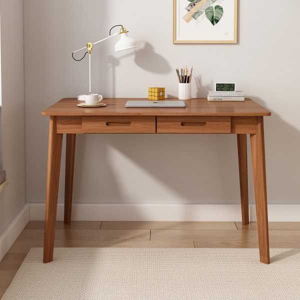 product-fancy-b64d4d67-bafb-43c3-9bdd-f898e93cac48 Modern Office Desk Computer Desk Writing Wood Desk Study Work Desk, With 2 Drawer, Suitable For Study Or Office, Equipped With Two Drawers And Four Legs, Easy To Assemble, Minimalist Design