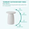 product-fancy-b6dbd6e0-fdbe-4e53-a910-a33d3b12c13a 21.8" Round Stool Magnesium Oxide Side Table, Grey Or Speckled White End Table - Modern Accent Table for Living Room, Bedroom, Balcony - Plant Stand, Nightstand