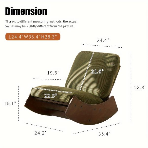 product-fancy-b6ee0557-03b6-47da-b6da-405e61a6cbe4 Comfortable Glider Rocking Chair, Upholstery Glider Chair, Accent Chair with Solid Wood Frame, Perfect for Multiple Settings Accent Reading Chair for Bedroom,Living Room
