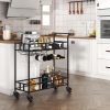 product-fancy-b71962a4-73a2-40e1-9de5-d122ce6f4dd1 Compact Two-Tier Wine Cart for Home Use, Featuring Mirrored Shelves, Wine Racks, And a Glass Holder, Ideal for Dining Rooms, Living Rooms, And Parties