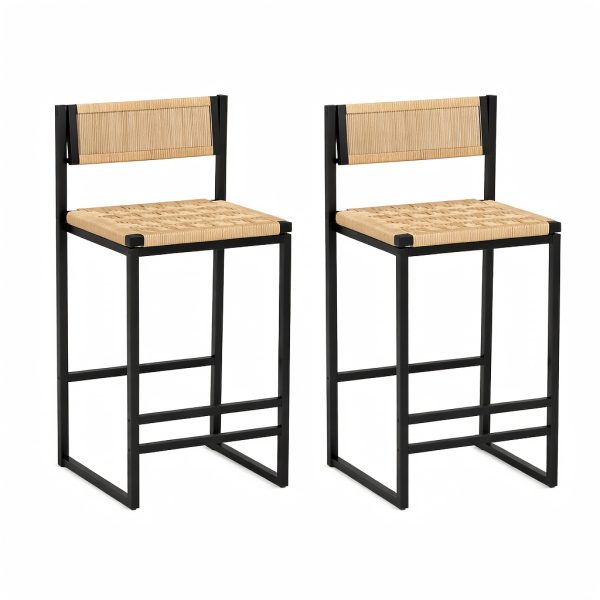 product-fancy-b80ddaa8-1535-4b97-8db4-ec85ddd71fc5 Set Of 2 Modern Oriental Style Bar Stools, Velvet Upholstered Counter Height Chairs with Backrest & Footrest, Golden Metal Frame Kitchen Island Dining Stools, Multi-Color & Multi-Finish New Asian Aesthetic