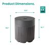 product-fancy-b83c7621-550c-403e-a7aa-6ec8dbbc8b11 14.6in Patio Umbrella Base Side Table, Black Outdoor Umbrella Stand with Tabletop - 2-in-1 Heavy Duty Umbrella Holder And Accent Table for Garden, Deck, Poolside, Beach