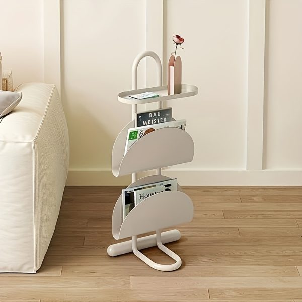 A Creative Side Table for The Living Room Balcony, Serving As a Coffee Table, Magazine Shelf, And Bedside Storage Rack