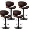 product-fancy-b884936c-48f6-465f-83c0-1029c6b70cb9 Two Piece for bar Stool Set with Adjustable Height, Featuring PU Leather Seat Cushion, Ergonomic Backrest, And Footrest, Plus Non-Slip Rubber Base Perfect for Bars And Home Kitchen Islands.