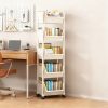 product-fancy-b8ae3973-aea2-41c3-a455-59b29987eb94 Multi-Functional Bookshelf, Floor Standing Storage Rack, Movable Snack & Sundries Cart, Multi-Layer Organizer Shelf for Living Room And Kitchen