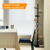 product-fancy-b8d4f982-bc4b-4e28-8b64-d7ff93f7d78b Spine Bookshelf | 9-layer Stylish Metal Bookshelf | Vertical Standing Book Tower | Study Bookshelf | Decorative Storage Rack for Decoration, Books, Storage, Bookcase, Small Plants