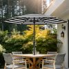 product-fancy-b937f210-de3c-4aa7-88f6-e8114746dd3a 9FT Outdoor Patio Umbrella, Market Table Umbrella with Crank & 6 Sturdy Ribs, UV Protection Windproof, Pool Umbrella Perfect for Deck, Backyard, Lawn And Garden