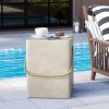 product-fancy-b95dbf42-3ac7-494e-a2e2-46795b451eb9 Concrete Outdoor End Table, 17'' Hemp Rope Side Table, Light Gray, Farmhouse Style, Modern Art Patio Side Table, Concrete Garden Stool