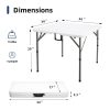 product-fancy-b987ca0e-4f78-4a92-a6a1-7302d8afb0bf 6FT Folding Table, 6 Foot Folding Table Heavy Duty, Portable Plastic Folding Table with Handle, Fold in Half Table for Indoor Outdoor Use, Fold Up Table for Camping Dining Party Picnic Events