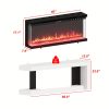product-fancy-b9fb449b-fd05-46a5-b664-bbf2af8f27dd Modern TV Stand With Electric Fireplace, TV Console With Adjustable LED Lighting For TVs, Modern Entertainment Center With Storage, Media Console For Living Room