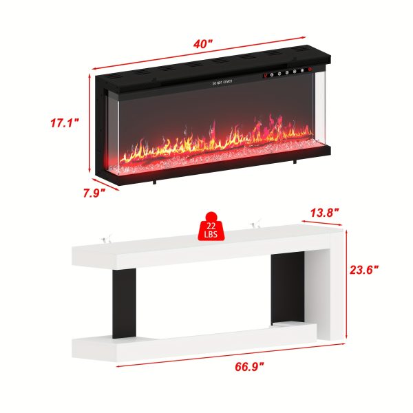 product-fancy-b9fb449b-fd05-46a5-b664-bbf2af8f27dd Modern TV Stand With Electric Fireplace, TV Console With Adjustable LED Lighting For TVs, Modern Entertainment Center With Storage, Media Console For Living Room