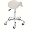 product-fancy-ba1468e7-8b27-4d11-ad43-dbcd20ef869d Swivel Adjustable PU Leather Chair - Ergonomic Saddle Stool with Wheels | for Drafting, Office, Clinic, Beauty & Tattoo - Metal Frame, Polished Finish, Memory Foam
