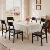 product-fancy-ba8df77e-f4dd-4859-be0a-51d6b5c599e8 Dining Chairs Set Of 6, Modern Kitchen Chairs With Backrest, MDF Board And Metal Legs, Dinner Chairs For Dining Room, Kitchen And Living Room, Espresso/Black/Rustic Brown/Walnut Optional.