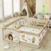 Playpen, Little Hedgehog Baby Playpen, Baby Playpen with Gate Indoor And Outdoor Children's Activity Center with Non-Slip Base