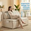 product-fancy-bac39ac5-be24-4726-8ed6-1e30e807bc61 3in 1 Convertible Queen Sofa Bed, Pull Out Sleeper Couch, Armless Loveseat for Small Spaces