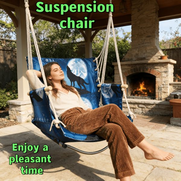 product-fancy-bb8bec3c-f43f-47ec-bd78-090f6a921016 An Oxford Cloth Hanging Hammock Chair for Courtyard Pavilions, Garden Hanging Chairs, Balcony Hanging Chairs, and Park Hanging Hammock Chairs. Suitable for Outdoor, Courtyard, and Pavilion Use. Color: Random