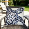 product-fancy-bbc79e74-7a44-40b4-b4cb-a03f6b8a82b1 1pc Turtle Print Cushion Cover Suitable for Outdoor Indoor Use, 18x18 Inch Square Pillow Case with Zipper Closure, Blue White Gray Marine-Themed Decorative Cover for Garden Sofa Bed, Machine Washable Turtle Shell, 2D Flat