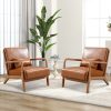 product-fancy-bc36c04e-de2c-4d59-9429-05ead12bd806 Mid-Century Modern Upholstered Accent Chair with Solid Wood Frame & Extra Pillow, Linen Lounge Reading Armchair for Game & Recreation Room Furniture