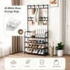product-fancy-bc40a7c3-1aab-4dcd-a9cb-b7ab44bd19ba 5-Tier & 3-Tier Multifunctional Storage Rack, Entryway Organizer for Shoes & Hats, Ideal for Home, Living Room, Dorm, with 10 White Shoe Storage Bags Included