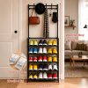 product-fancy-bc92c0a9-b4cc-4143-b86d-b717ef3d3614 5-Tier & 3-Tier Multifunctional Storage Rack, Entryway Organizer for Shoes & Hats, Ideal for Home, Living Room, Dorm, with 10 White Shoe Storage Bags Included