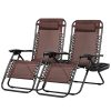 product-fancy-bc96e253-6912-4fb5-8b8c-48b365a72dfa Set Of 2 Adjustable Relaxing Chairs, Zero Gravity Recliners With Cup Holder, For Patio, Lawn, Garden, And Beach