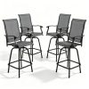 product-fancy-bc9850e0-37e0-470a-9227-2ed0acbbbe58 Outdoor High-Back Rotating Dining Chair (2pcs Set/ 4pcs Set, All-Weather 360° Rotating High-Backed Outdoor Patio Dining Chair, Forged Carbon Steel Fabric Patio Chair Set, Suitable for Patios, Lawns And Gardens (Blue/Black/Brown/Grey))