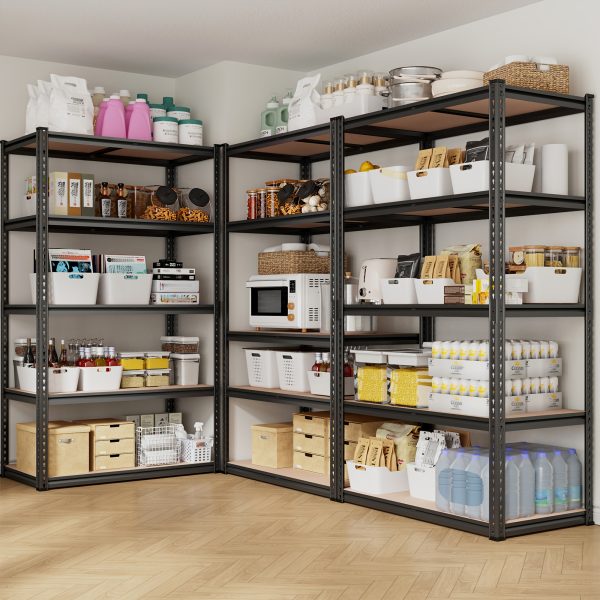 [Heavy Duty Shelving] 72''H Kitchen Standing Rack/Standing Baker'S Rack 2000LBS Garage Shelving 72"H X35.5"W X15.8"D Storage Shelves Heavy Duty Shelving 5 Tier Metal Shelves For Garage Shelves, Adjustable Shelving Unit For Kitchen Basement Pantry Utility Rack Shelf