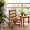 product-fancy-bce44afe-1e9a-4b96-b2c4-0b0bd3a19f0f Kids Rocking Chair for 3-6 Ages, Small-Size, 14.8 X 18.5 X 22.6In, Solid Wood Material, All-Weather Wooden Porch Rocker with High Backrest, Ideal for Outdoor&Inddor, Birthday/Festival Gift for Children, Teak