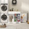 Wood Kitchen Pantry Island with Tilt-Out Trash Cabinet & Laundry Hamper - Adjustable Shelf Suitable for for, Suitable for Small Spaces, Hidden with Drawers, Tilt-Out Basket System, Space-Saving