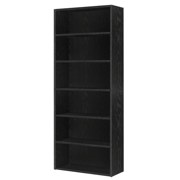 6-Tier Open Bookshelf Display - Space-Saving Bookcase for Home Office & Living Room, Book Organizer with Storage, Dining Room Shelf