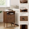 product-fancy-bd1961a5-fdb5-4f85-8ee2-deaac604c1b8 Bedside Table, Bohemian-style Bedside Cabinet with One Drawer, Contemporary Side Table Featuring Open Shelving, Wooden Tabletop Bedside Unit, Suitable for Bedrooms And Living Rooms., Bed Room Table