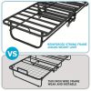 Twin Size Folding Bed with 3" Memory Foam Mattress, Foldable Roll Away Guest Bed for Adults, Sturdy Metal Platform Bed with Wheels, Space-Saving Design for Easy Storage, Portable Bed for Bedroom, Office & Apartments, 75''x31''