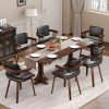 product-fancy-bdc547e0-15f9-4b53-9926-3333ccecf4fe Two Ergonomic Wooden Dining Chairs, Curved Bentwood Backrest And Seat, High-Density Foam Cushion, Modern Semi-Armrest Kitchen Chair