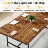 product-fancy-bdee8afc-e80c-4228-a74c-8289ba2176c6 6FT Conference Table, 70.8" W X 35.4" D Rustic Rectangle Meeting Table, Modern Seminar Desk For Office Meeting, Conference Room