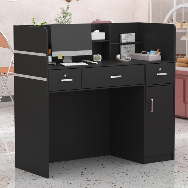 product-fancy-be19abec-9260-4211-bf4f-f8d6da150c8b Modern Computer Desk with Drawers And Open Shelves, Functional Workstation for Home Office, Wood Home Office Desk Station with File Drawer And Storage Cabinet, Stylish Design