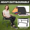 product-fancy-be1b41a6-c5bf-4fd8-b741-6955a406d290 1pc Outdoor Foldable Portable Camping Chair with Armrests, Patio Folding Armchair, Beach Vacation Travel Beach Chair, Supports 300 Lbs, Suitable for Camping, Beach, Fishing, Hiking, Patio Use