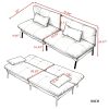 product-fancy-beebc273-c3a3-4168-bd5d-fb70c01814f4 70" Futon Sofa Bed Convertible Sleeper | Velvet Upholstered Modern Split-Back Sofa with 5 Adjustable Positions, Metal Frame & Tapered Legs, Space-Saving for Home/Office/Guest Room, Easy Conversion