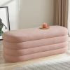 product-fancy-bf180dd4-1c2c-4de2-a3f0-8e95779f28bf Storage Ottoman Bench 49.2 Inch Upholstered Fabric Storage Bench for Bedroom End of Bed Aesthetic Large Oval Storage Ottoman for Living Room Entryway