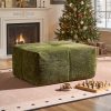 [Ottoman| 2 Fabric Options -Faux Suede/Velvet Silver Fiber Fabric] Oversized Sectional Sofa Part: Ottoman - Can Be Combined Into Luxurious Couch For Living Room, Use For A Coffee Table Or A Single Bench, Spacious Seating For Family And Friends