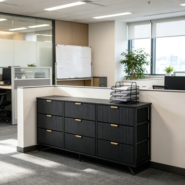 product-fancy-bf634cf2-3b3d-4d70-a8a0-4eaa8770602a 9 Drawer Modern Fluted File Cabinet, Wide Drawers with Metal Handles, Multi-Functional Storage Cabinet for Home Office