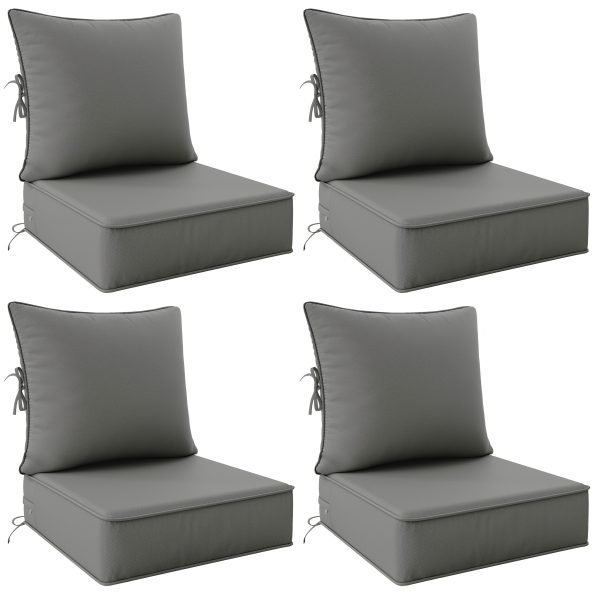 product-fancy-bf79840a-4355-4fa1-a3a0-1a35283b1286 Outdoor Cushion Set of 1pc/2pcs/4pcs/6pcs - Thick 35D High-Density Foam Cushions Measuring 24*24*6.5 Inches, Featuring Quick Rebound, High Durability, And Easy Cleaning, Suitable for Outdoor Furniture Like Sofas And Patio Chairs