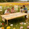 Foldable Beach Picnic Table 60-Inch Low-Profile, Portable Wooden Bohemian-Style Travel Picnic Table, Suitable for Indoor And Outdoor Occasions Including Picnics, Beach Trips, BBQs, Camping, Gatherings, Outdoor Dining, Gardens, And More.