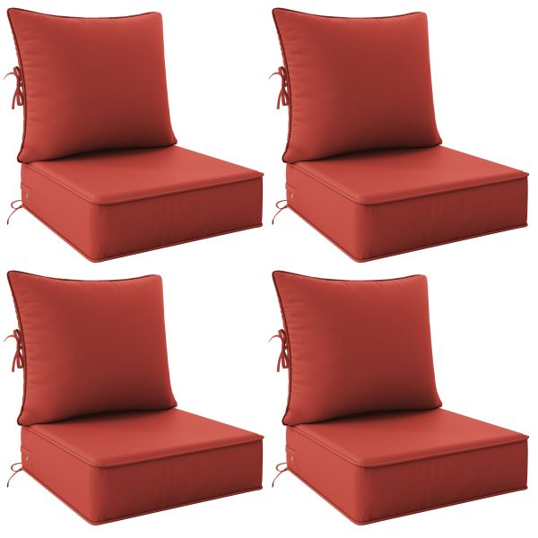 product-fancy-bfba2ac0-022a-4137-a545-ff2538bacdc6 Outdoor Cushion Set of 1pc/2pcs/4pcs/6pcs - Thick 35D High-Density Foam Cushions Measuring 24*24*6.5 Inches, Featuring Quick Rebound, High Durability, And Easy Cleaning, Suitable for Outdoor Furniture Like Sofas And Patio Chairs