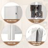product-fancy-c07ccc0c-9b80-4f32-bf44-30669b45f586 4/6 Panels Room Divider Screen - 360° Adjustable Folding Panels, 91" Handcrafted Decorative Wooden Room Divider Screen, Freestanding Divider for Room Separation, Bedroom, Living Room & Patio, White/Brown