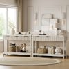 product-fancy-c08cd99d-c3ae-4c5b-a4a1-20dec88d1aa5 51 IN Fluted Console Table with 3 Drawers, Modern Entryway Table with Metal Handles, Sturdy Solid Wood Design, Hallway Table with Storage, for Living Room And Hallway
