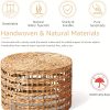 product-fancy-c0ac6434-baba-4939-93a5-54bbefb66d9c Handwoven Outdoor Side Tables, Set of 2 Natural Water Hyacinth Outside End Tables, Round Coffee Table for Patio, Garden, Backyard, Indoor Outdoor Plant Or End Table