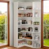 product-fancy-c0ad0cf3-7168-4d51-b14b-bd6b9aacf46f Contemporary 71-Inch Tall Bookshelf, a Standalone Corner Unit, Finished in an Elegant White, Offers 6 Levels of Storage with a Complete Backsplash, Ideal for Enhancing The Functional Aesthetics of Your Living Room, Bedroom, And Office